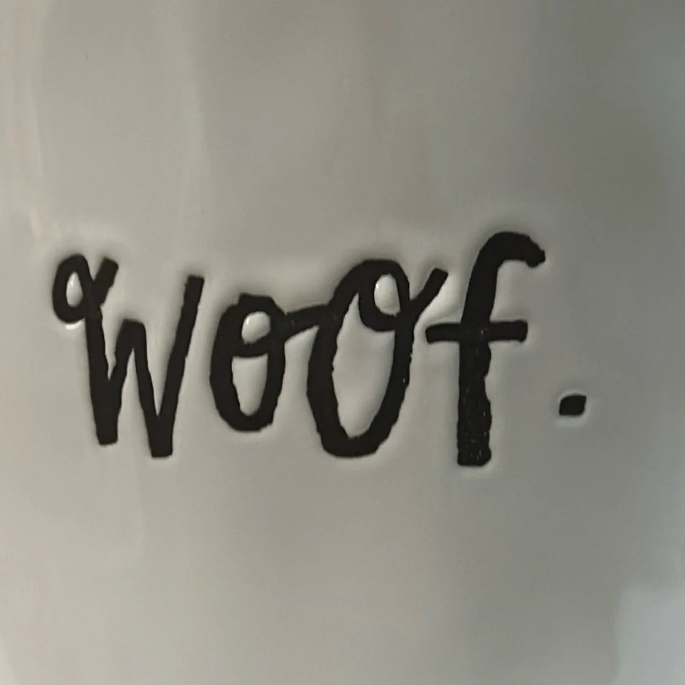 🐾🖤 Rae Dunn “Woof” Canister for 🦮 Furry Baby 🐕‍🦺 Treats 🖤🐾